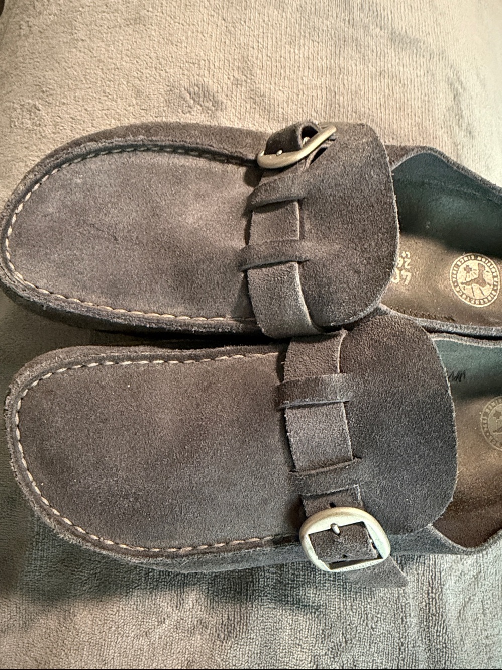 Birkenstock Boston Suede Clogs Size 40 Regular/Wide – Blue Gray - Picture 2 of 5